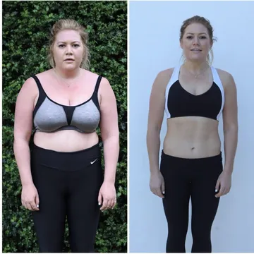 Lizzy’s before and after: lost 25 kg