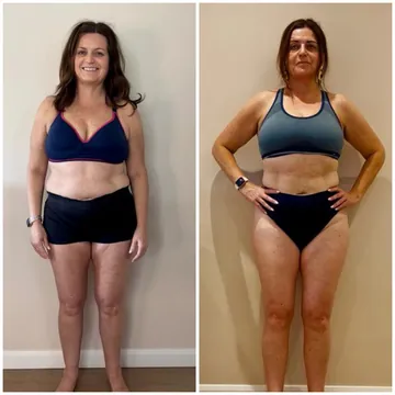 Michelle’s before and after: lost 10 kg